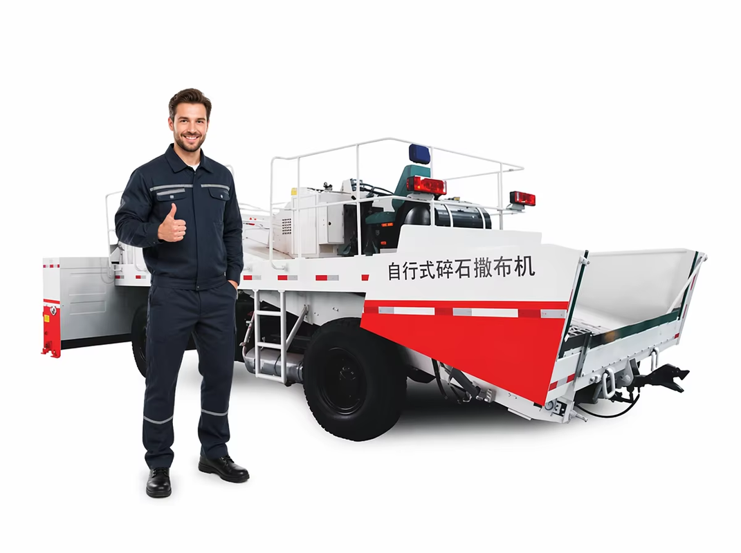 SS6000 自走式チップシーラー、6m 無段階調整可能散布幅 舗装チップスプレッダー 道路維持管理用